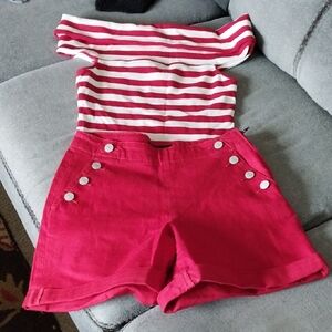 Banana Republic Sunset Red Sailor Shorts